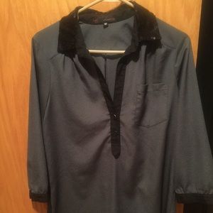 Pull Over Blouse with Sequence